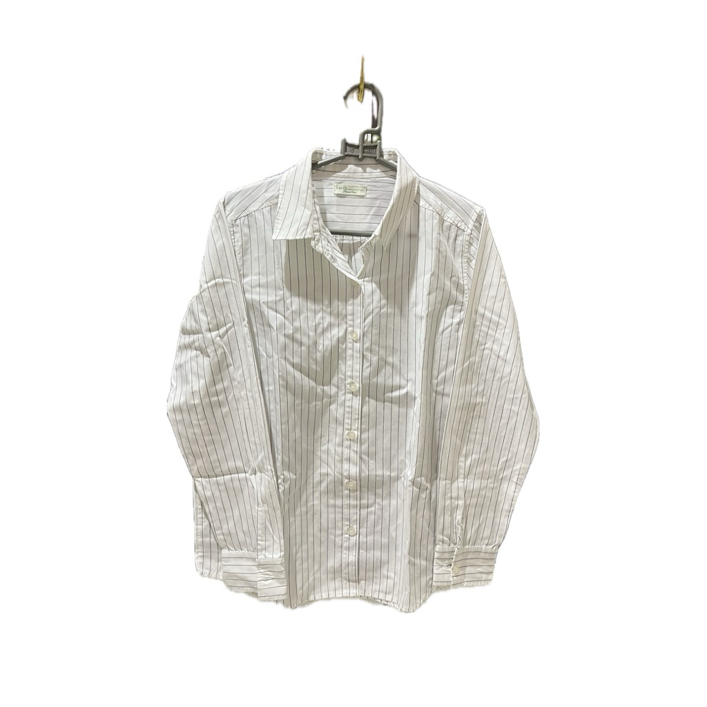 kemeja putih salur (branded)