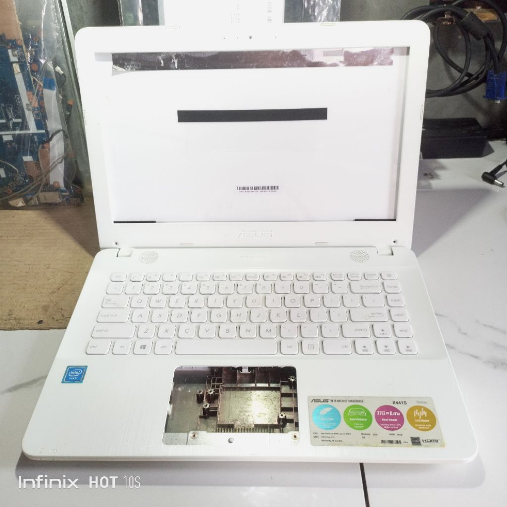 Casing body kesing case asus x441s series asus x441 x441sa x441b x441m x441n x441u putih ori