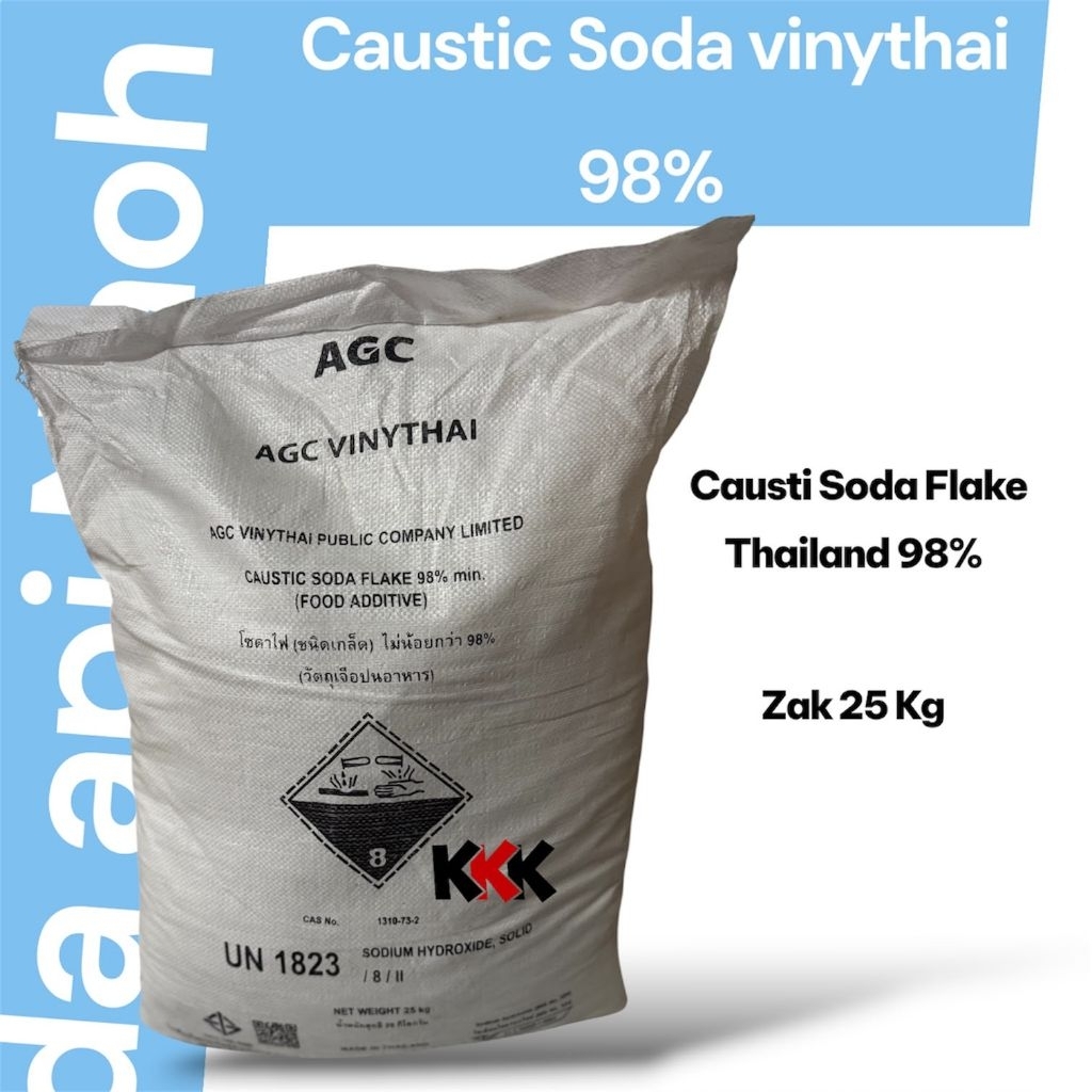 Caustic soda Agc Vinythai/NaOH Flake Thailand 25kg