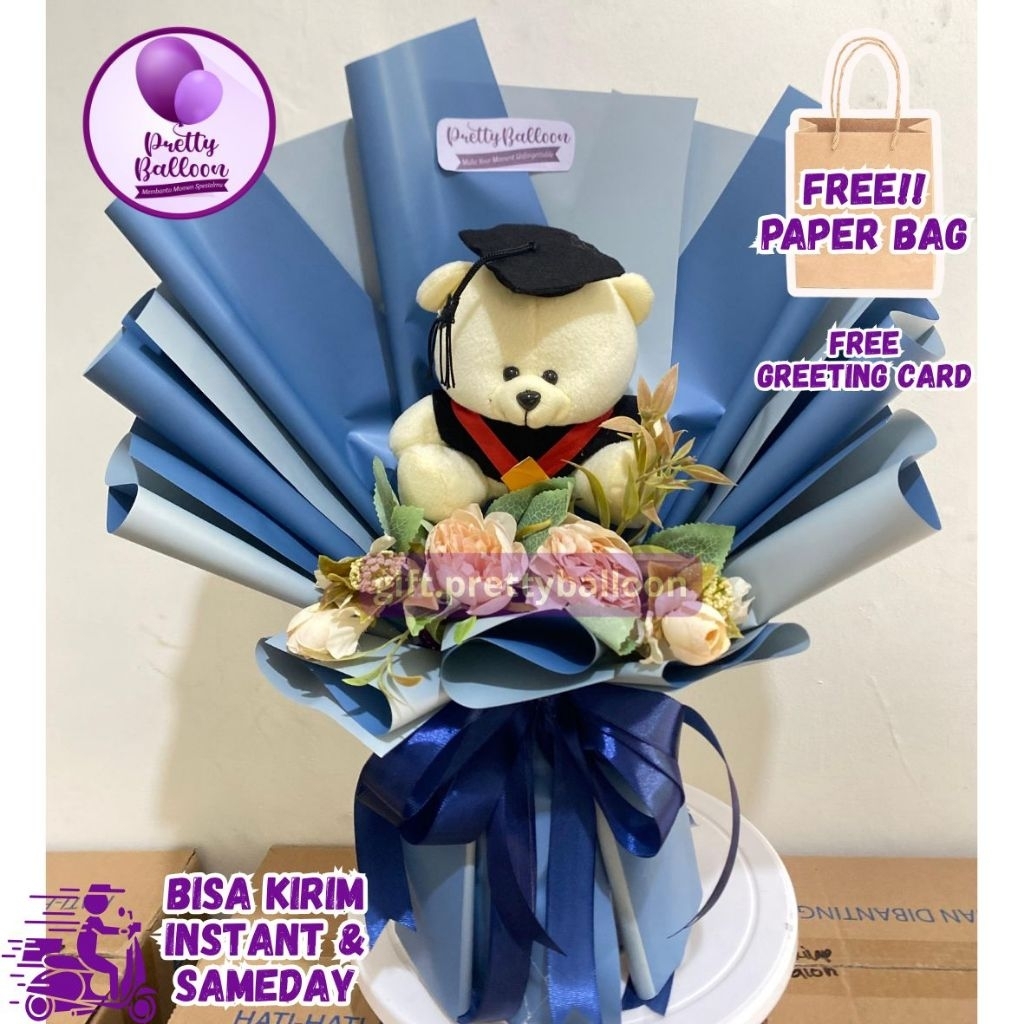 Buket Boneka Wisuda Boneka Polisi Buket Boneka TNI Bouquet Boneka Profesi