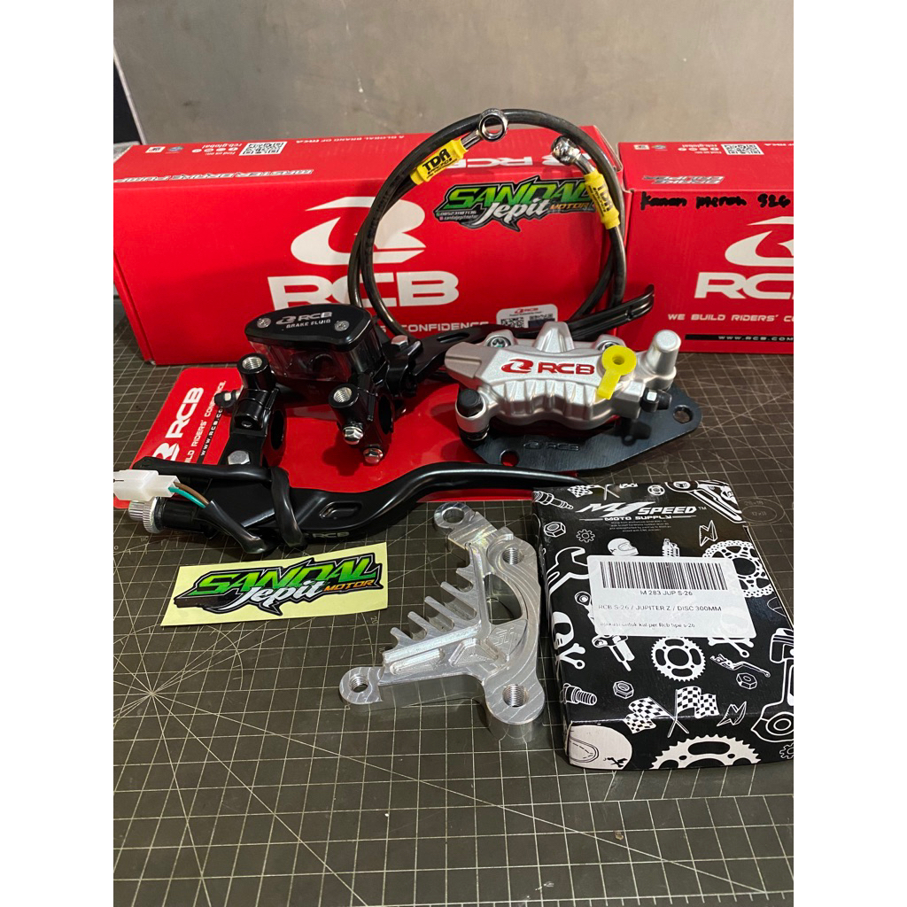 PAKET SET MASTER KALIPER RCB PNP FIZ R VEGA R JUPITER Z MASTER REM RCB OVAL 14MM SET HANDLE KOPLING 
