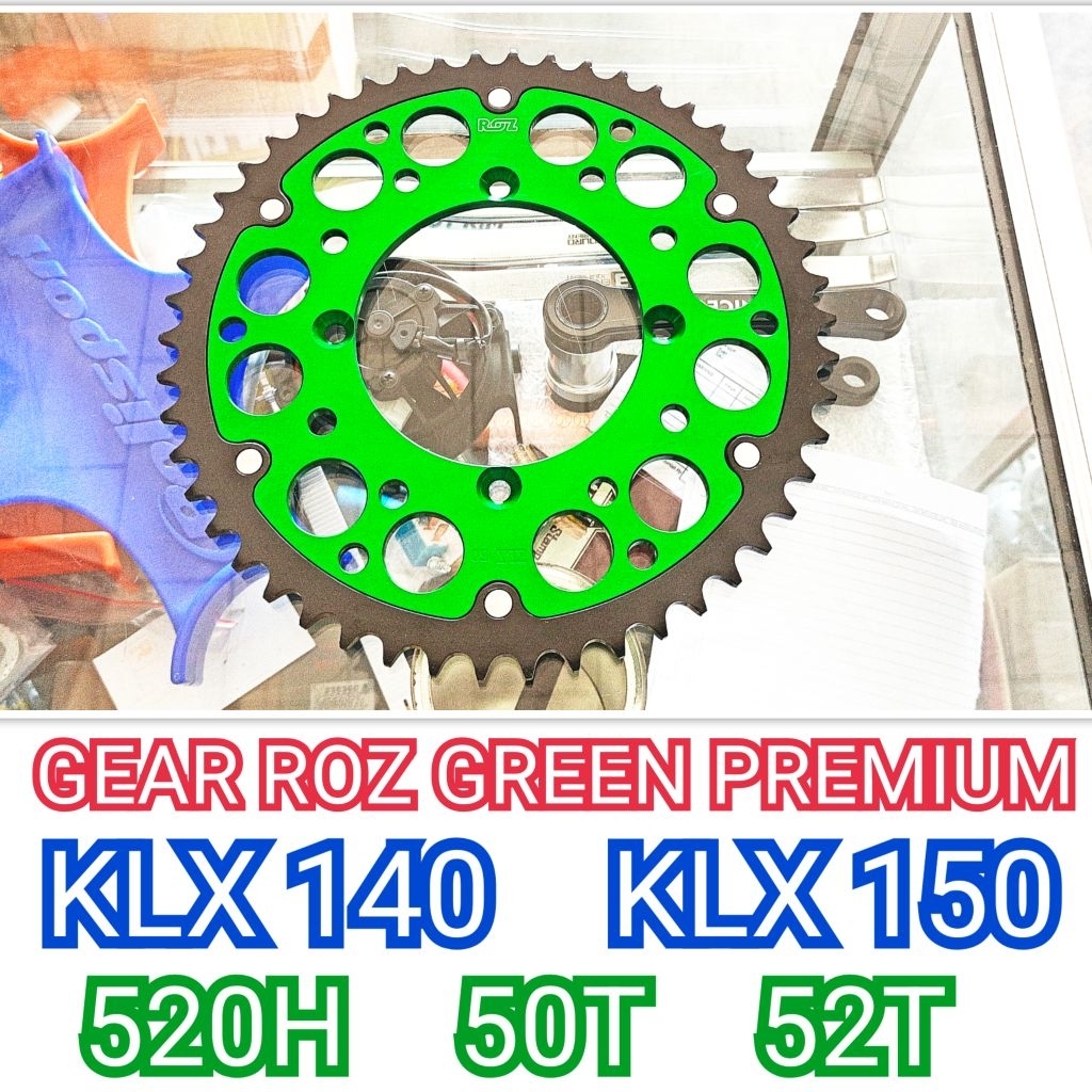 Gear TRAIL ROZ GREEN KLX 150 KLX 140 520H PREMIUMGear TRAIL ROZ GREEN KLX 150 KLX 140 520H PREMIUM