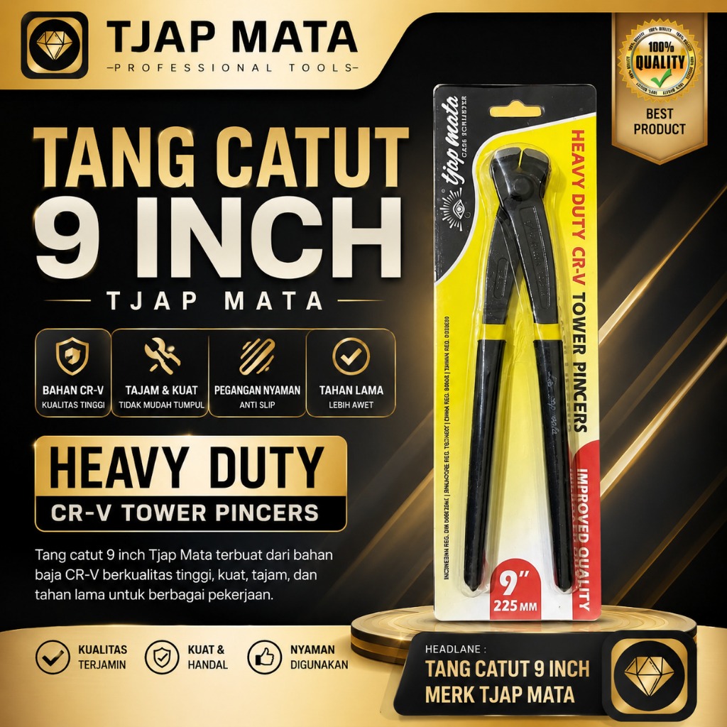 TJAP MATA Tang Catut 9" Tang Kakatua Tang Gegep Catut 9" HeavyDuty CR-V Kualitas