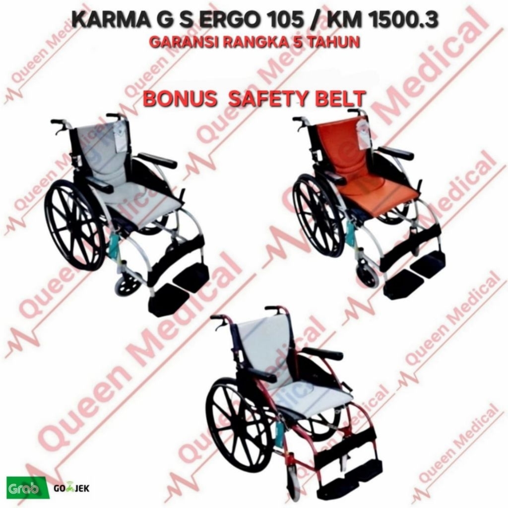 Kursi Roda Karma G Ergo Lite KM 105 EuKarma (Khusus GOJEK/GRAB)