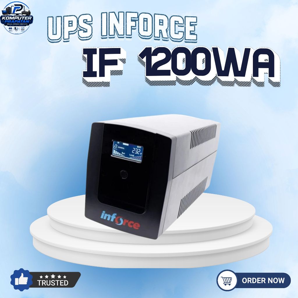UPS INFORCE IF 1200WA 1200VA 720W Line Interactive AVR Backup Listrik untuk PC Gaming Server CCTV Ro