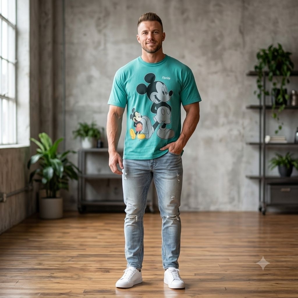 Vintage 80’s Mickey Mouse Big Print By Sherry’s Best Tee