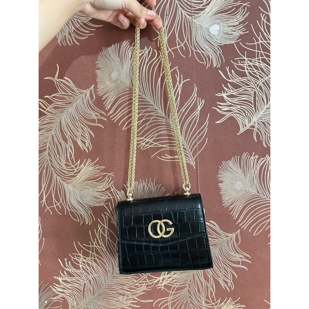 JUAL BARU Gobelini X OGGI Ascoli Croco Flap Crossbody