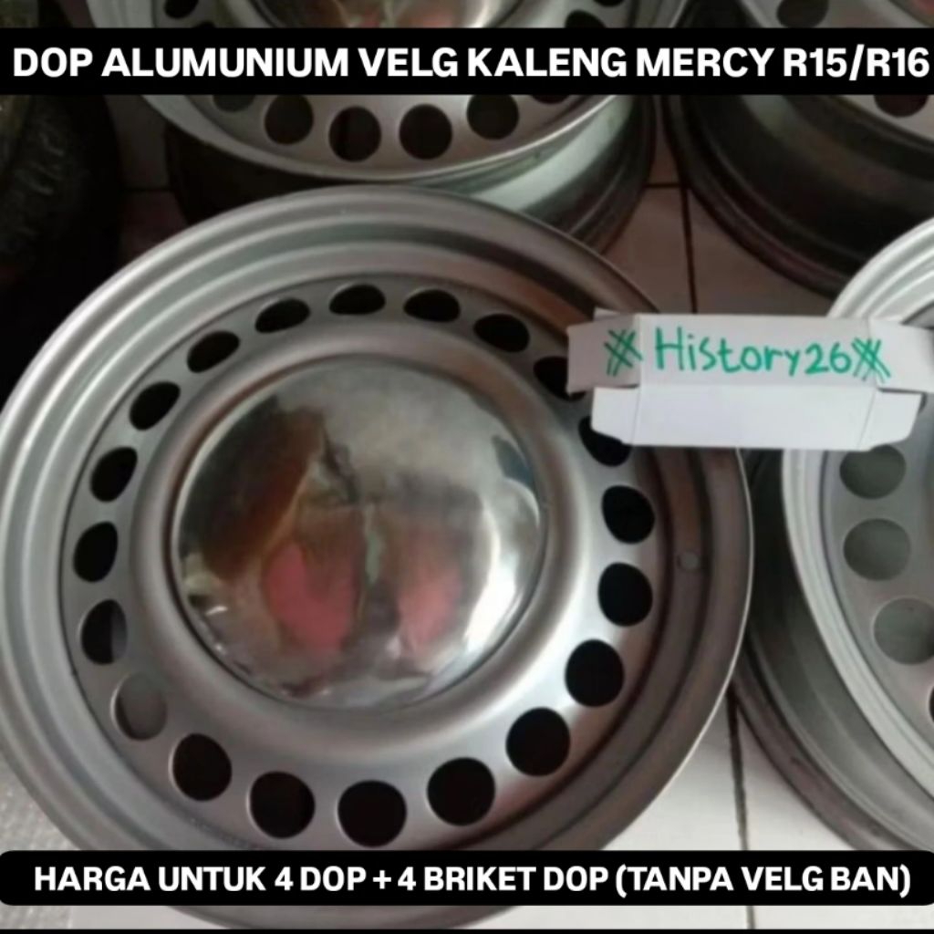DOP ALUMUNIUM 22CM VELG KALENG MERCY R15 R16 PCD 5X112 PLUS DUDUKAN PNP - DOP MOON VELG KALENG MERCY