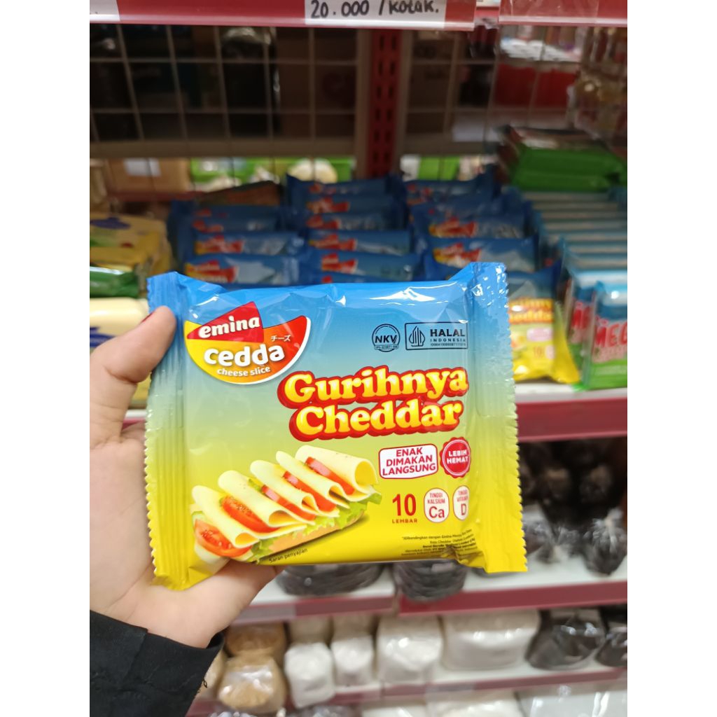 keju slice cheddar emina 10 slice
