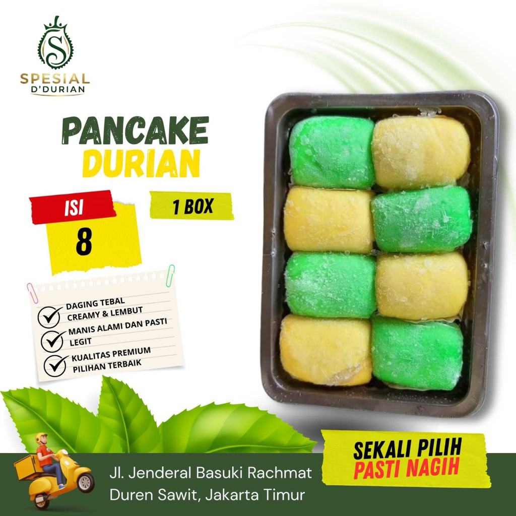 PANCAKE DURIAN / PANCAKE DURIAN MINI / PANCAKE DURIAN MINI PREMIUM ISI 8