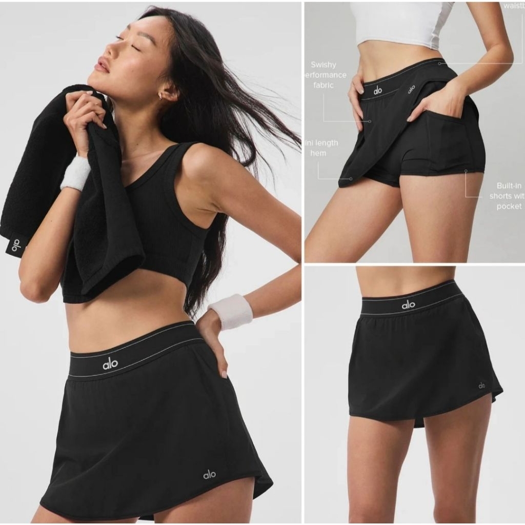 alo match poin tennis skirt rok tennis padel wanita