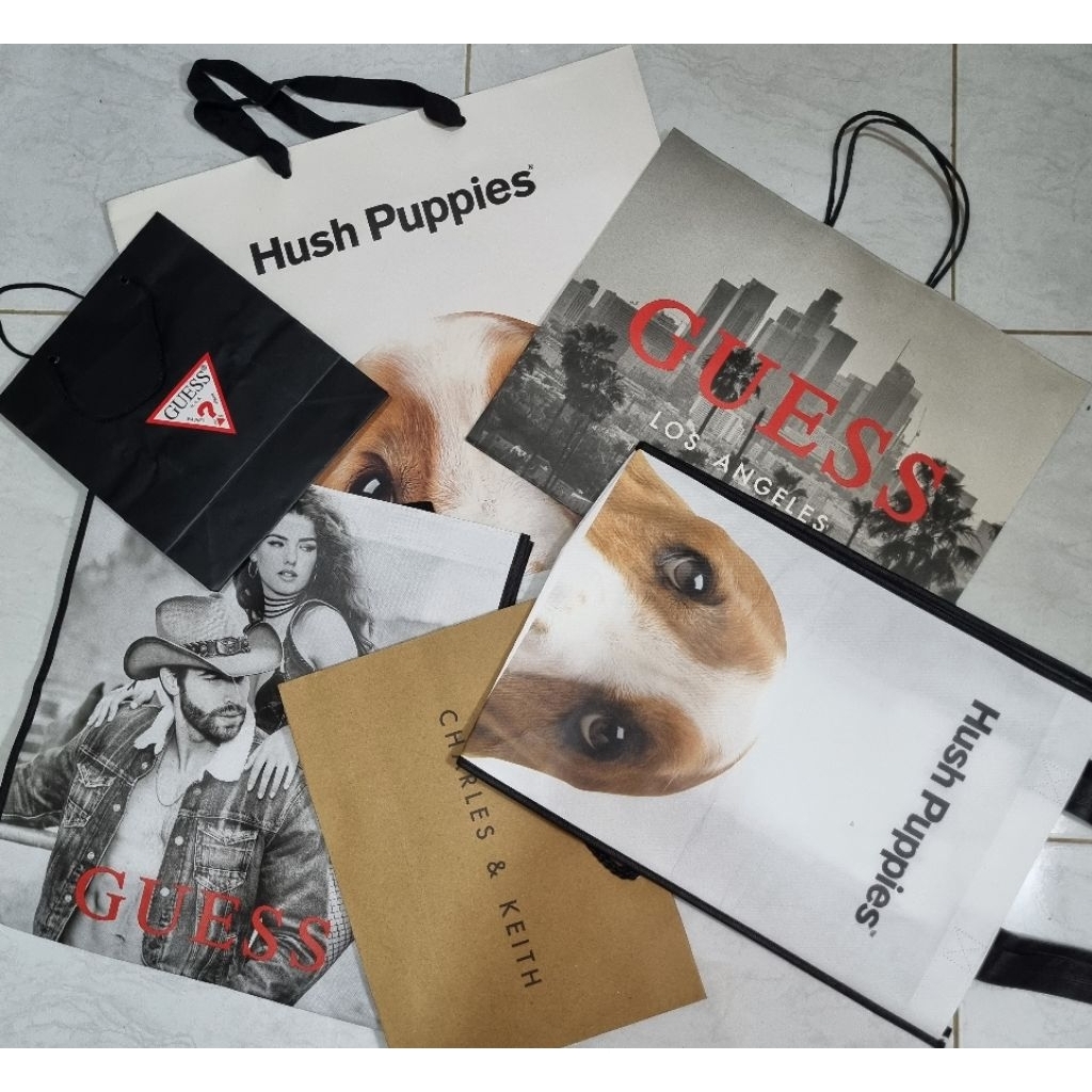 Paper Bag Ori Store Hush Puppies, Guess, CK, Pedro