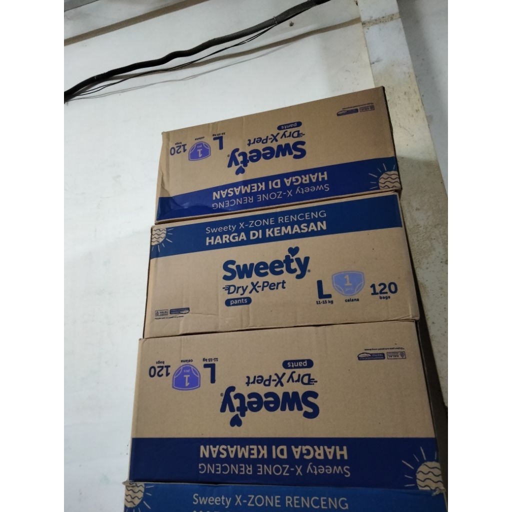 Sweety dry x-pert 1 karton size L (renteng)