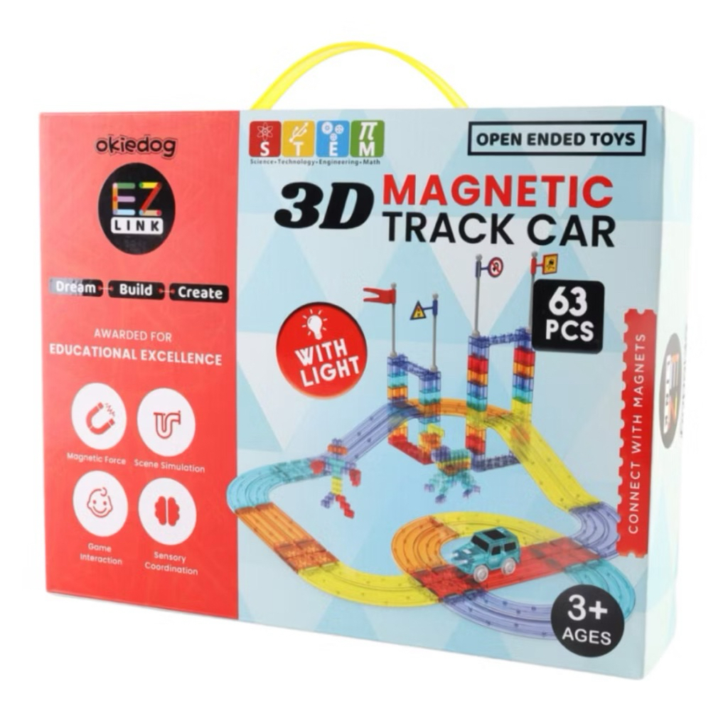 Okiedog EZLINK Magnetic Track Car / Mainan Magnet / Puzzle
