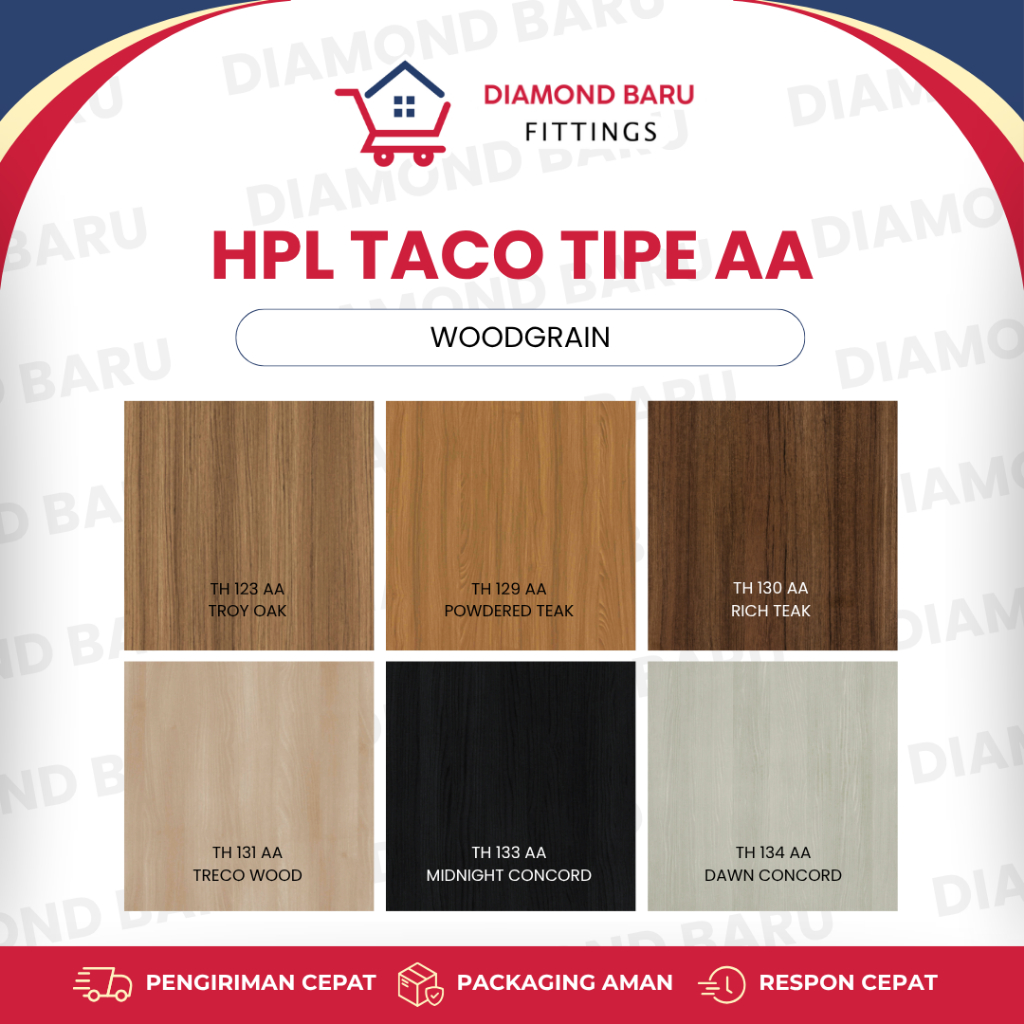 HPL TACO TIPE AA WOODGRAIN Pelapis Furniture dan Interior