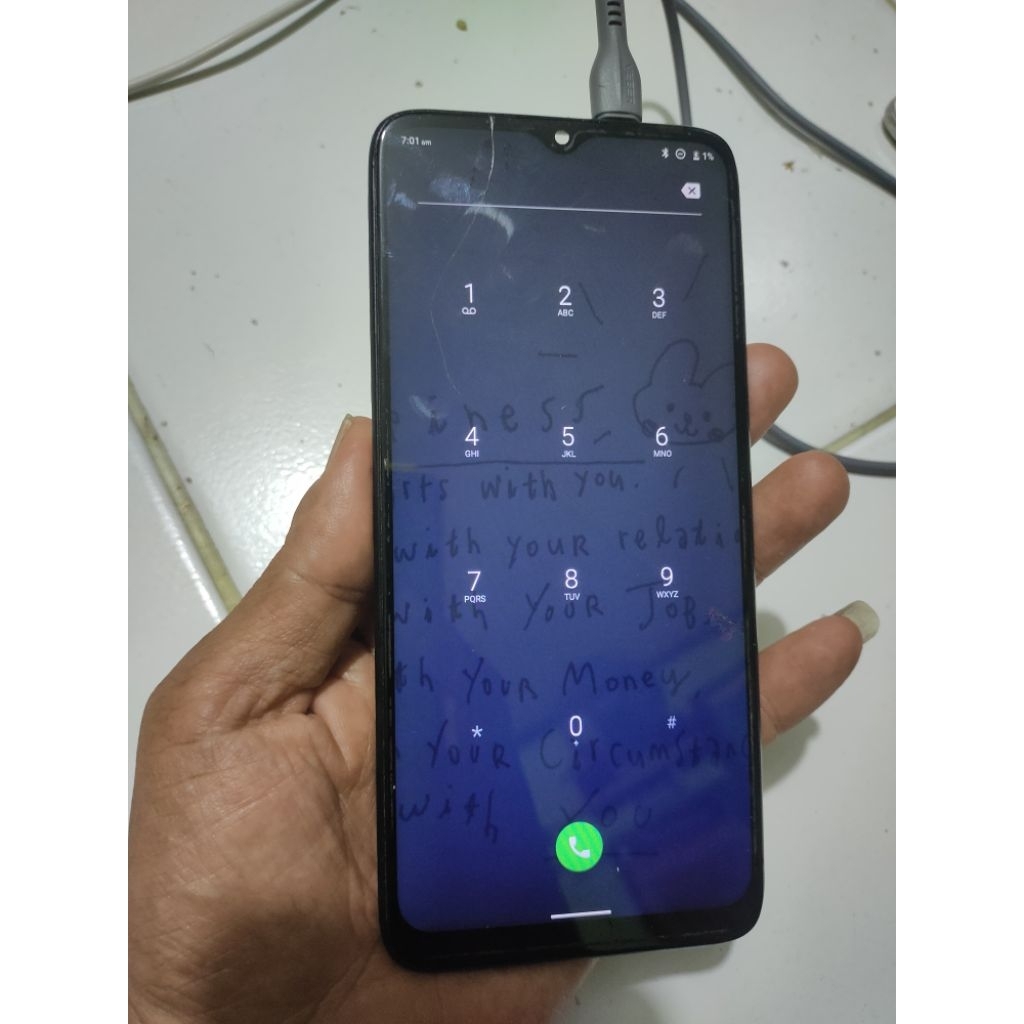 lcd frame Advan g9 pro minus retak
