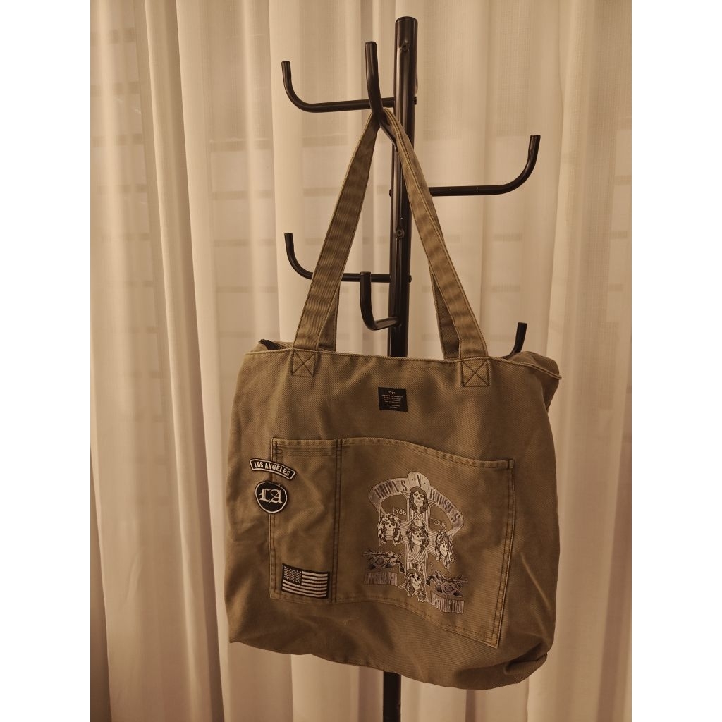 FASHION . ORIGINAL TYPO . GUNS N ROSES TOUR TOTE BAG . OPENED