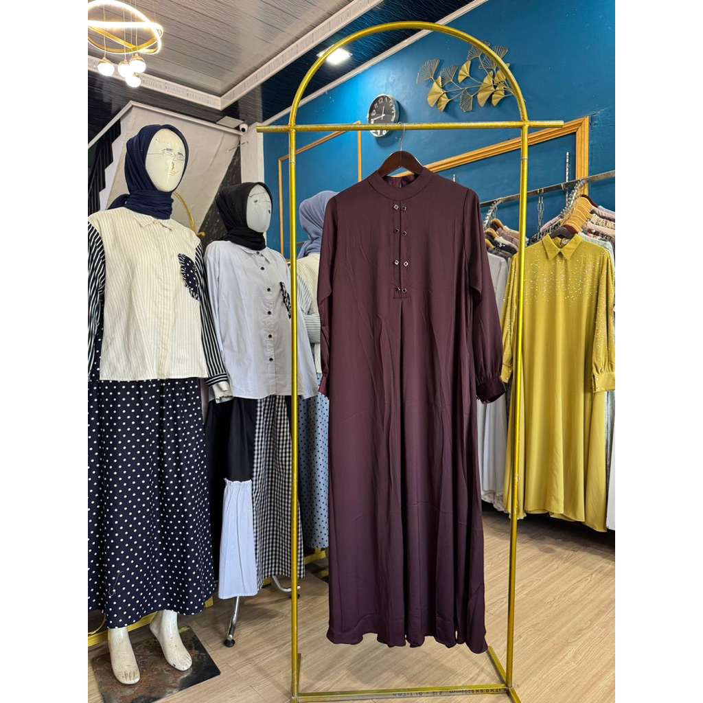 gamis polos terbaru cantik silk