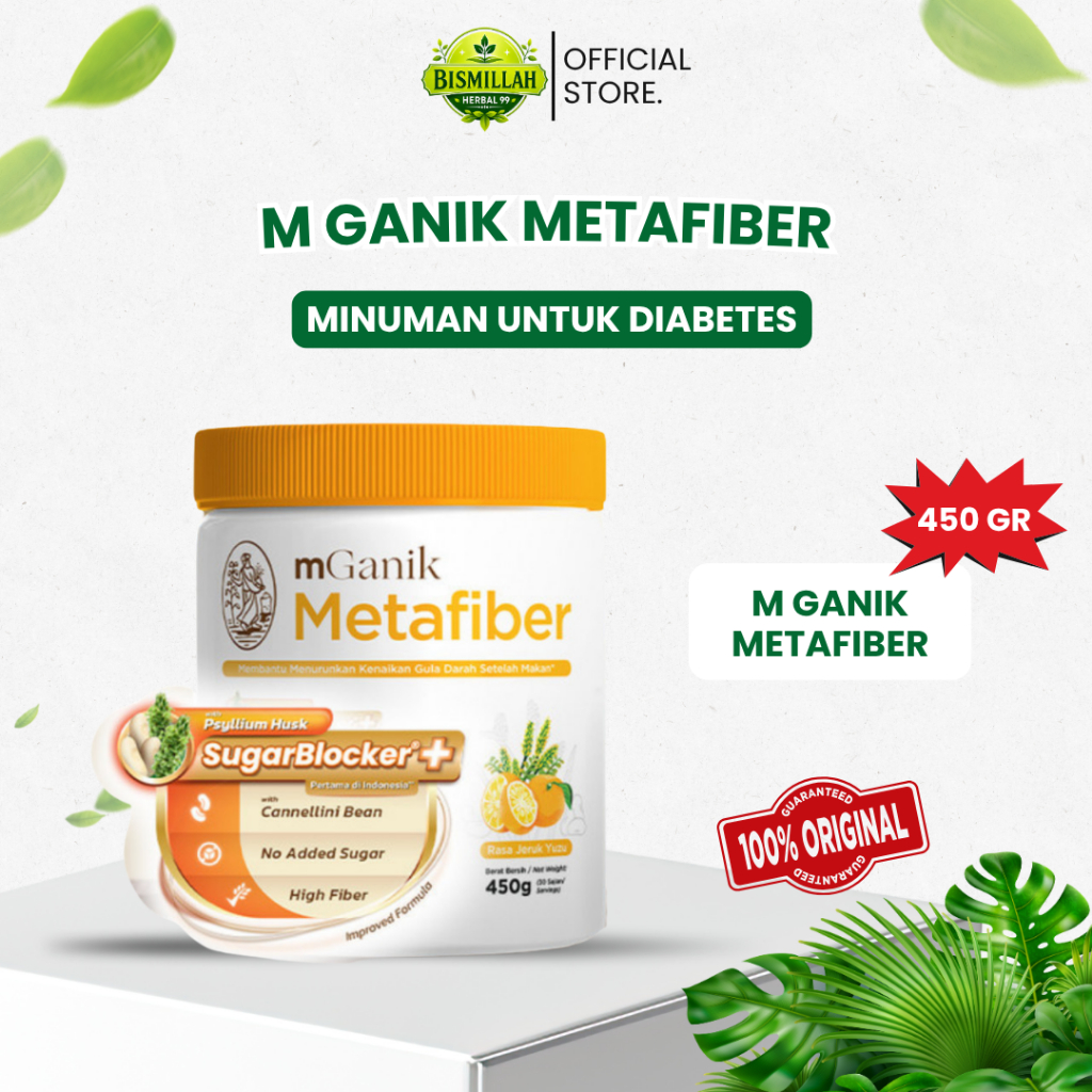 [ORI] MGANIK METAFIBER YUZU 450 GR - BEBAS DIABETES M GANIK PEPTIDE