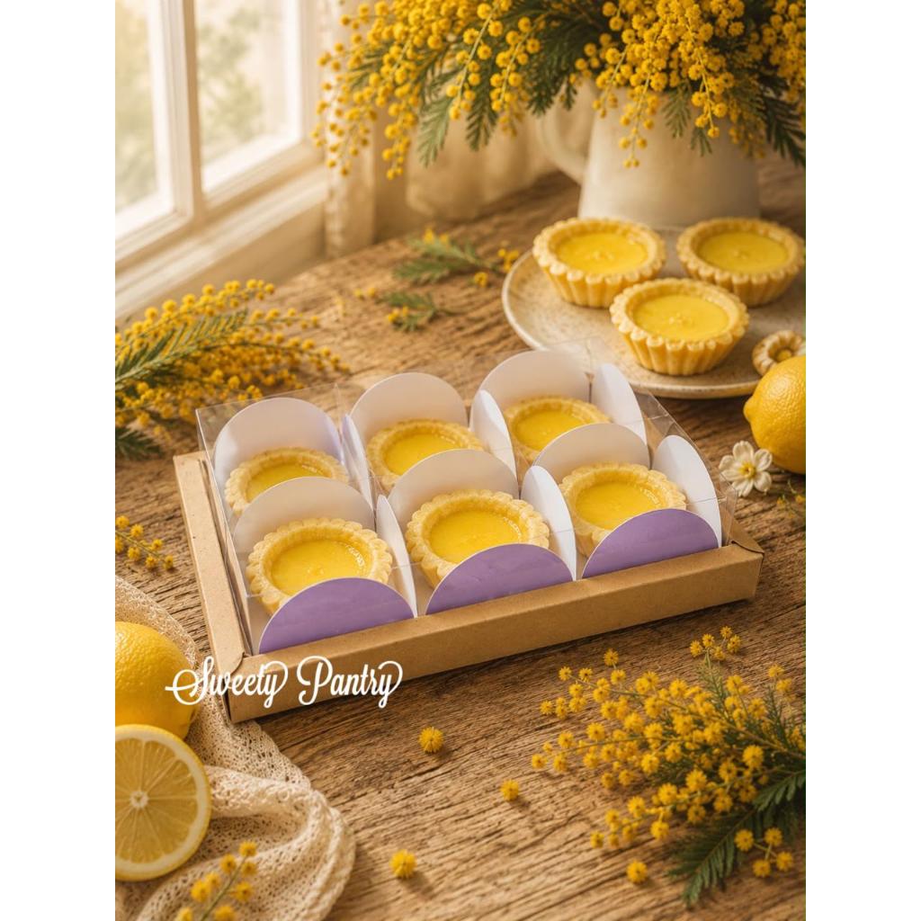 WB PIE6 BROWN - dus cake box packaging Kotak hampers Pie buah isi 6 C