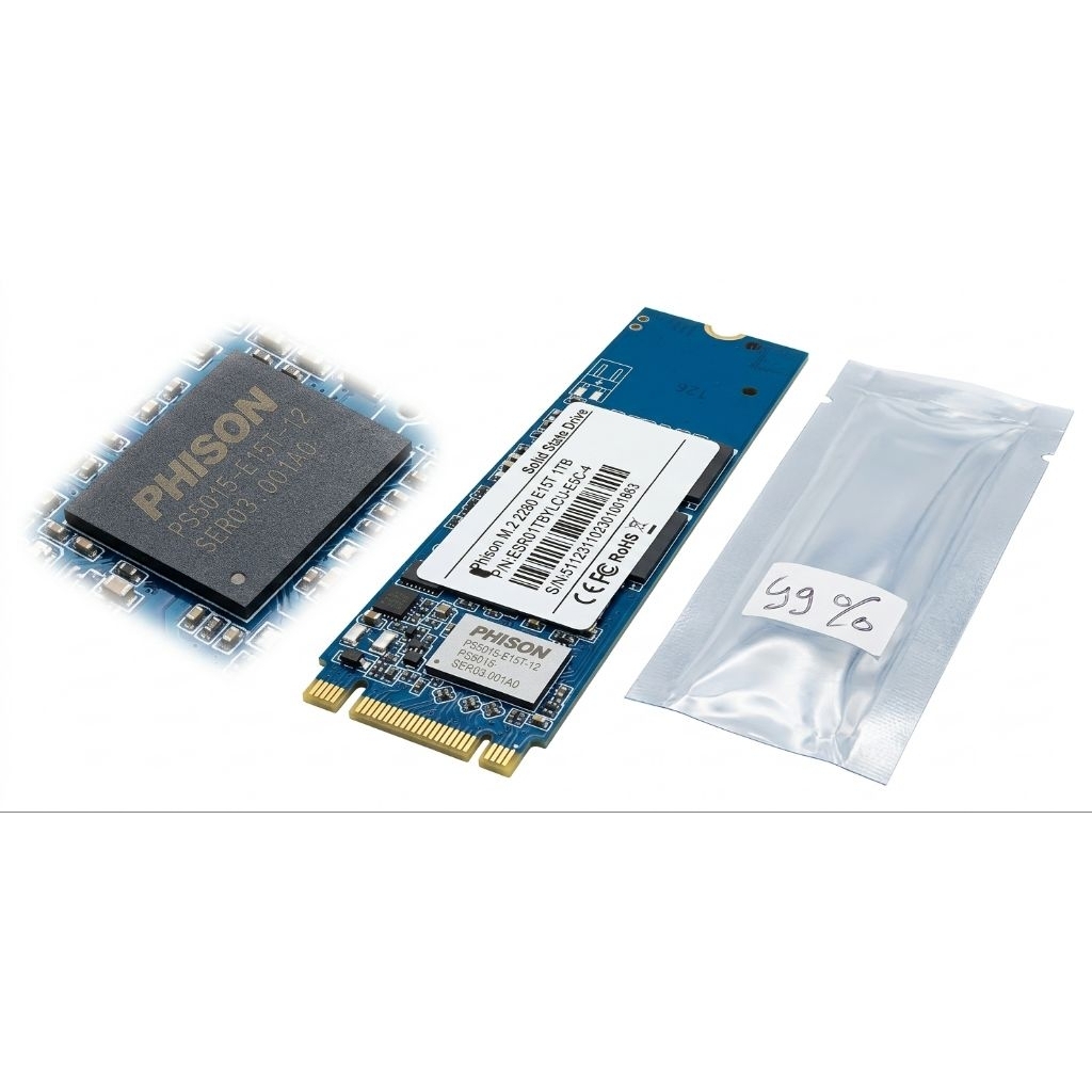 SSD nvme 1TB Merk Phison sentinel Good kondisi ( 97-100% ) random