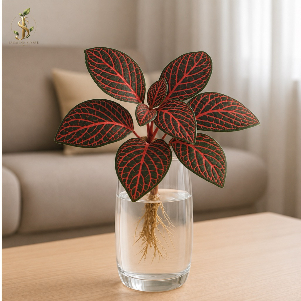 ￼Tanaman media air fittonia albivenis red - tanaman hias fittonia albivenis merah - tanaman yg bisa 