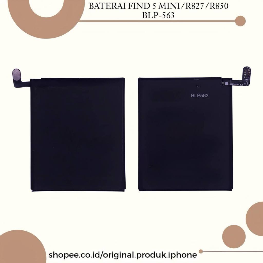BATERAI BATERAY OP FIND 5 MINI/R827/R850 BLP-563 2000mAh ORIGINAL GARANSI 100%