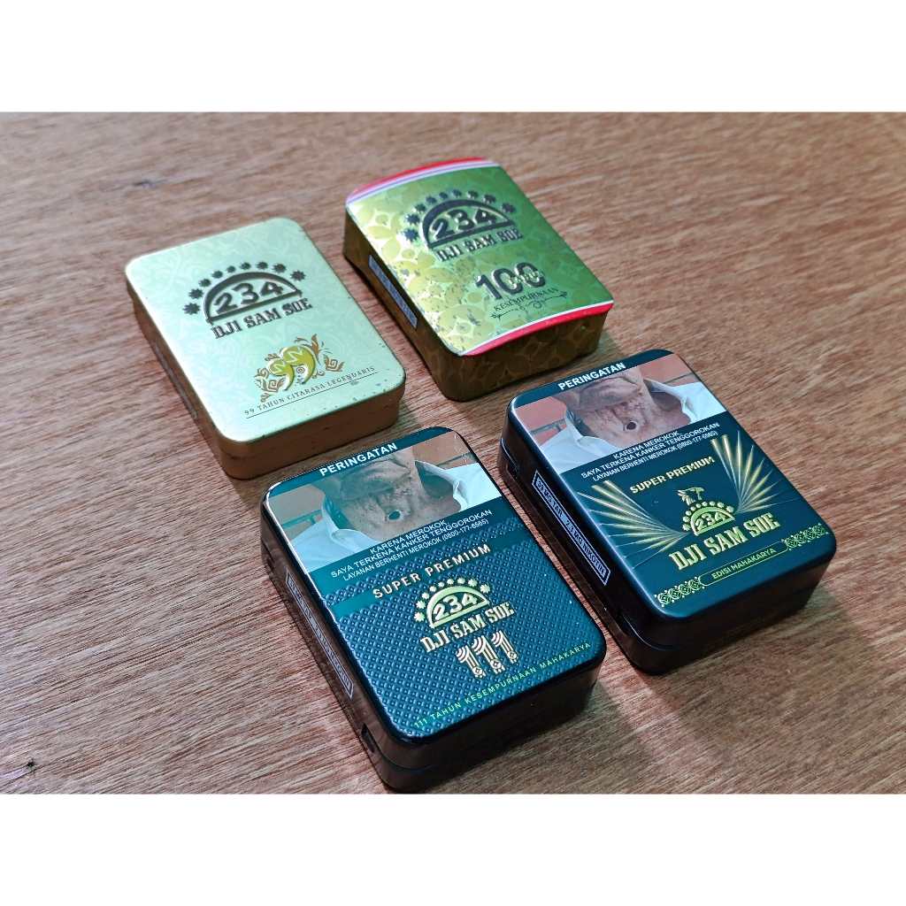 Kotak Kaleng TIn Box Dji Sam Soe 234 Edisi 99, 100, 111 & Mahakarya