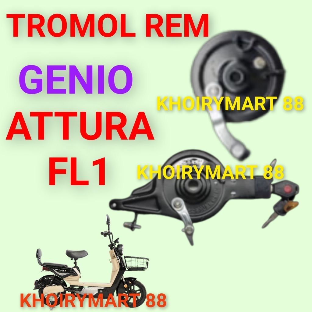 tromol rem genio attura fl1 rumah kampas rem sepeda listrik genio attura fl1