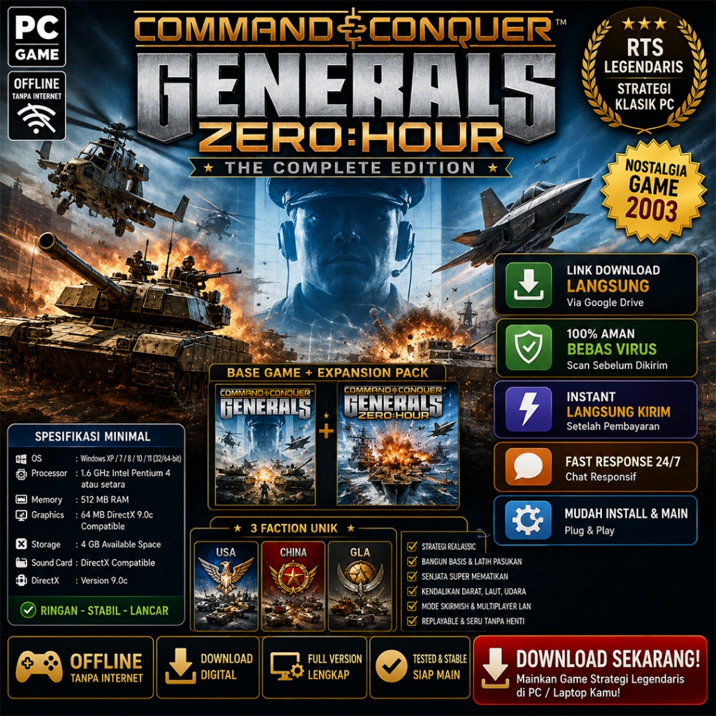 Command And Conquer Generals Zero Hour Game PC Full Version