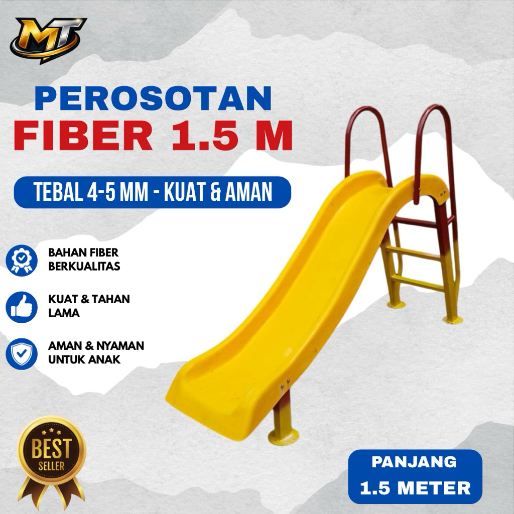 Perosotan anak fiber 150 cm - Seluncuran fiberglass - Prosotan anak fiberglass