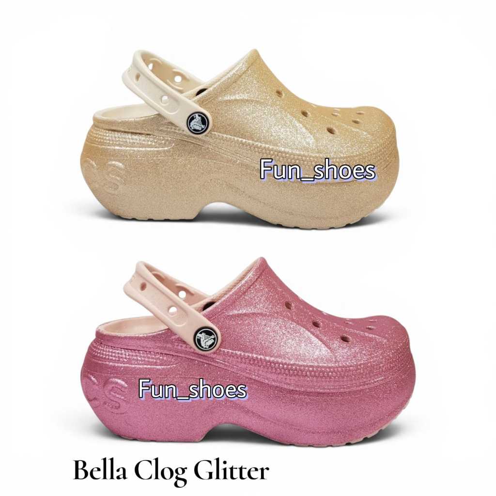 Sandal Crocs Wedges Crocs Bella Glitter SANDAL CROCS WANITA