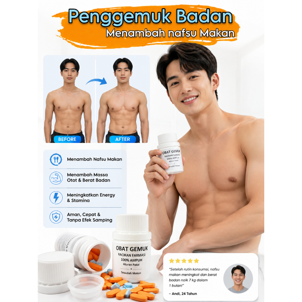Penggemuk Badan racikan Farmasi obat gemuk original bpom
