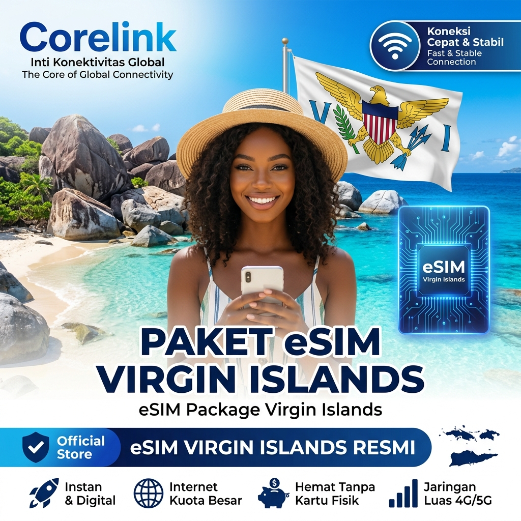 eSIM Kepulauan Virgin (A.S.) (Virgin Islands (U.S.)) 1-10GB & Unlimited 3-30 Hari - St. John, St. Cr