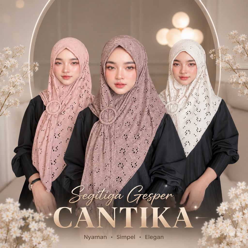 SEGITIGA INSTAN GASPER AYLIN / SEGITIGA INSTAN MOTIF / HIJAB INSTAN GESPER / SEGITIGA GESPER