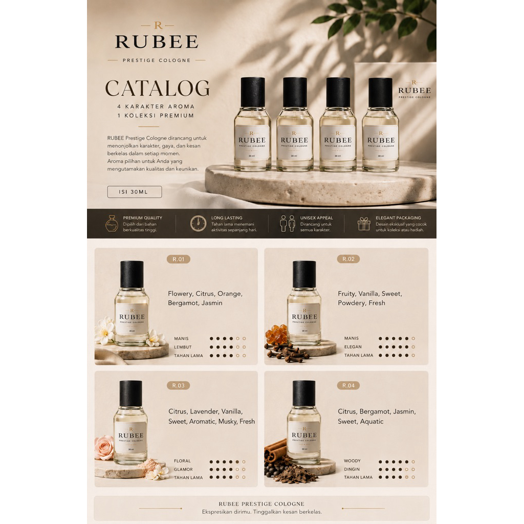 ParfumUniSexTahanLama12Jam Rubee