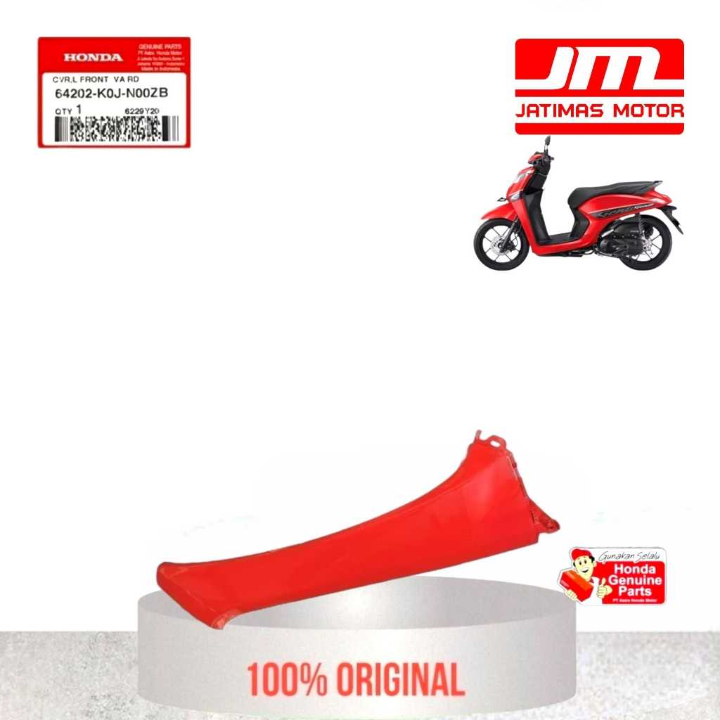 64202-K0J-N00ZB Cover Kiri (Cover Left Front) Merah – Honda Genio