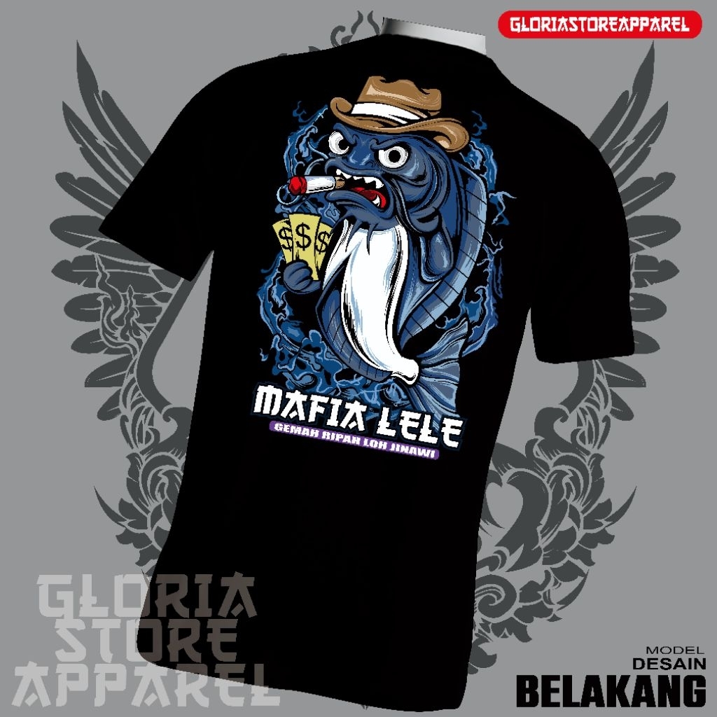 KAOS MAFIA LELE  KAOS IKAN LELE PETERNAK KATUN COMBED 24S TEBAL  LELE BUDIDAYA LELE