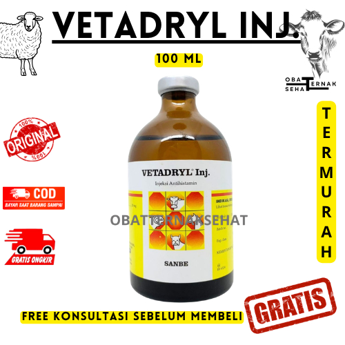 VETADRYL 100ML - SANBE Antihistamin HEWAN
