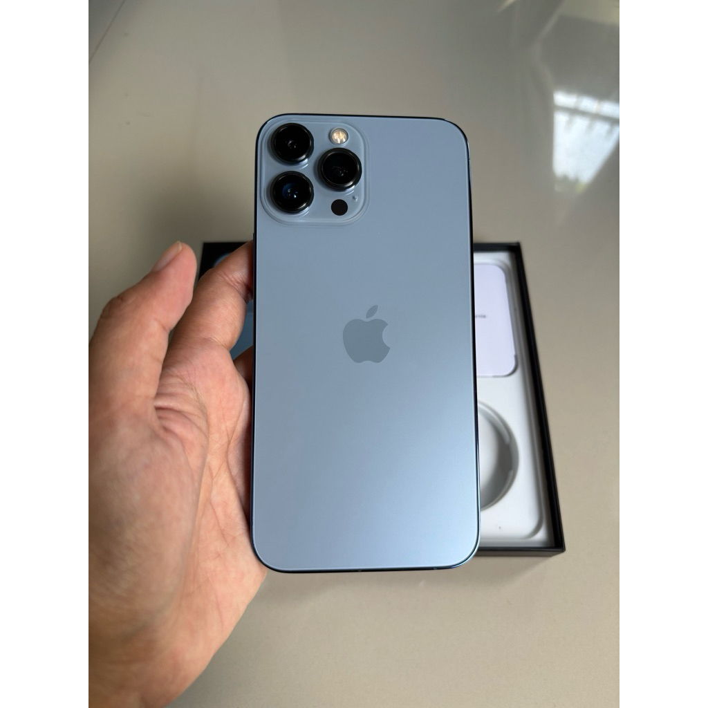 iPhone 13 PRO MAX 128GB inter Beacukai IMEI Permanen Blue 100% Original Resmi Second