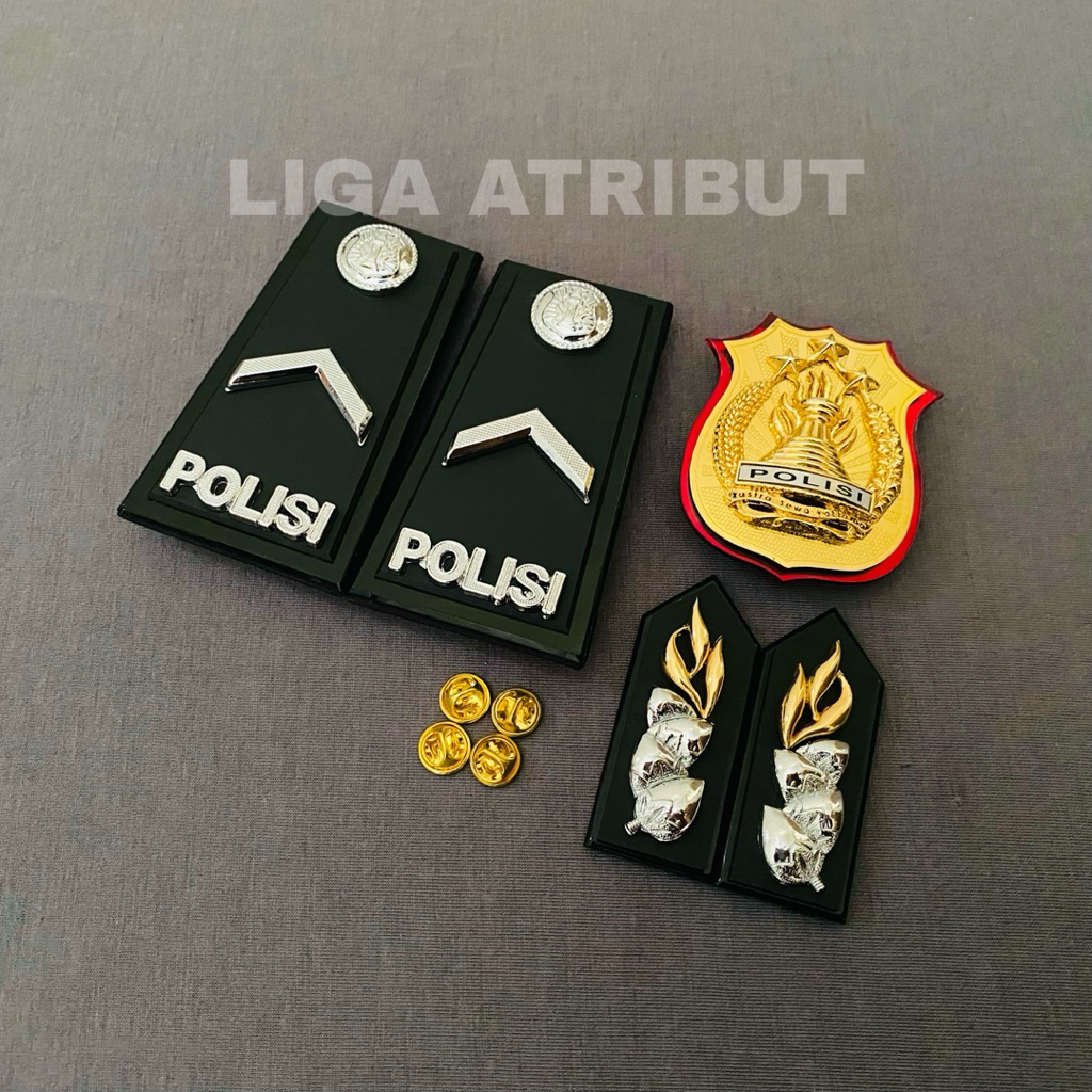 SET KOMPLIT PANGKAT BRIPDA PDH FULL MIKA / PANGKAT BRIPDA PDH POLRI / PANGKAT BRIPDA FULL MIKA