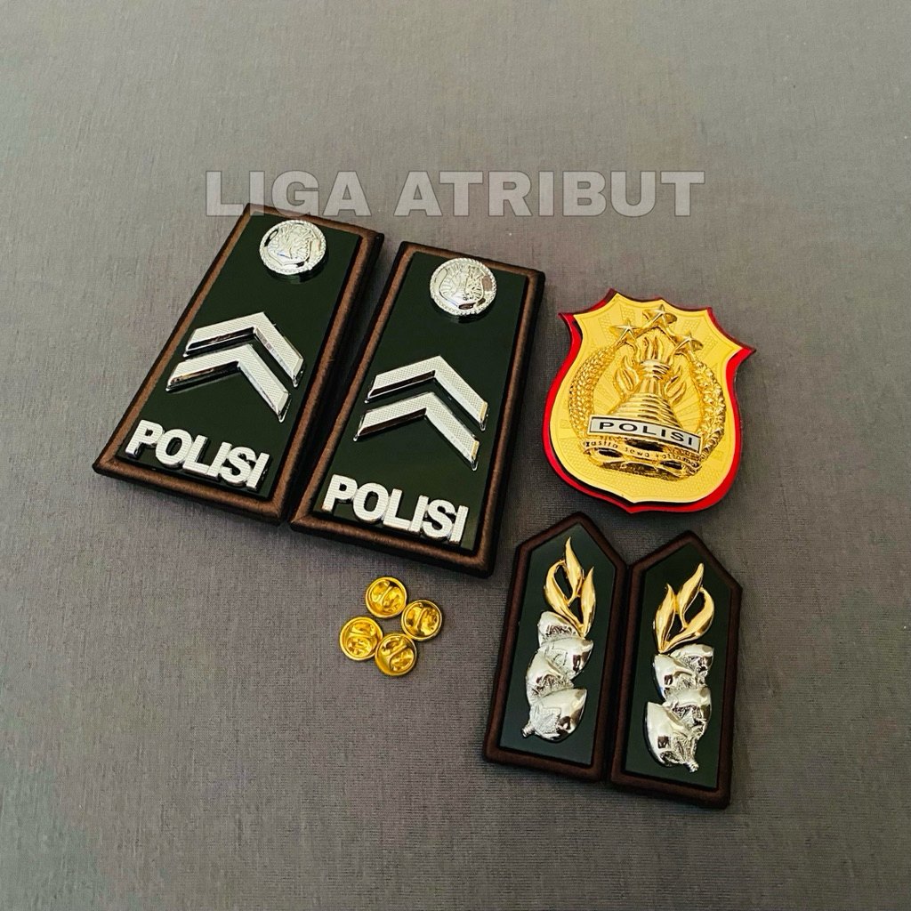 SET KOMPLIT PANGKAT BRIPTU PDH LIS BORDIR / PANGKAT BRIPTU PDH POLRI / PANGKAT BRIPTU LIS BORIDR