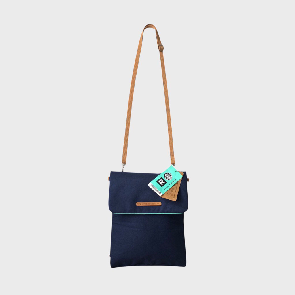 Rawrow + Starbucks Foldable Cross Bag Navy