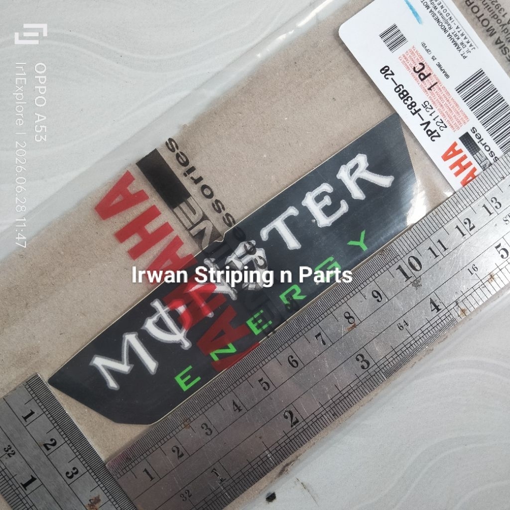 Sticker Stiker Striping Dada Depan Tengah ORIGINAL Yamaha MX King Monster GP 2019