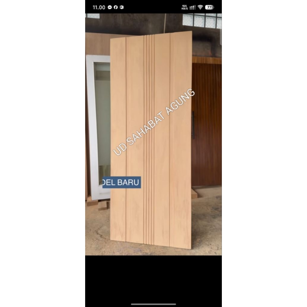 DAUN PINTU SOLID BAHAN KAYU KAMPER DAN MERANTI FULL OVEN BISA CUSTOM UKURAN FEST,