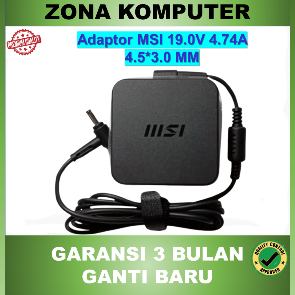 Charger Adaptor MSI Modern 14 B11SB-222ID MS-14D2 19V 4.74A 90W NEW