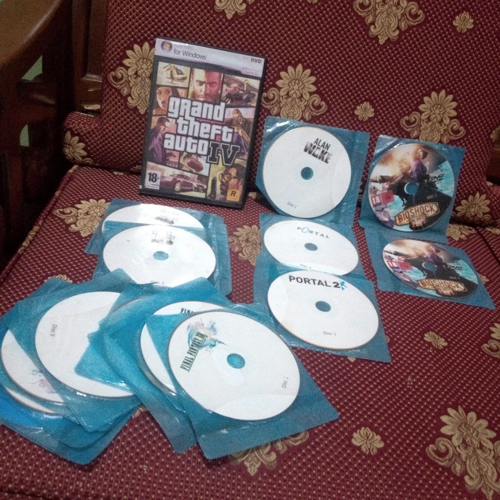 borongan murah take all kaset dvd pc games for windows final fantasy XIII / alan wake / portal 1 2 /