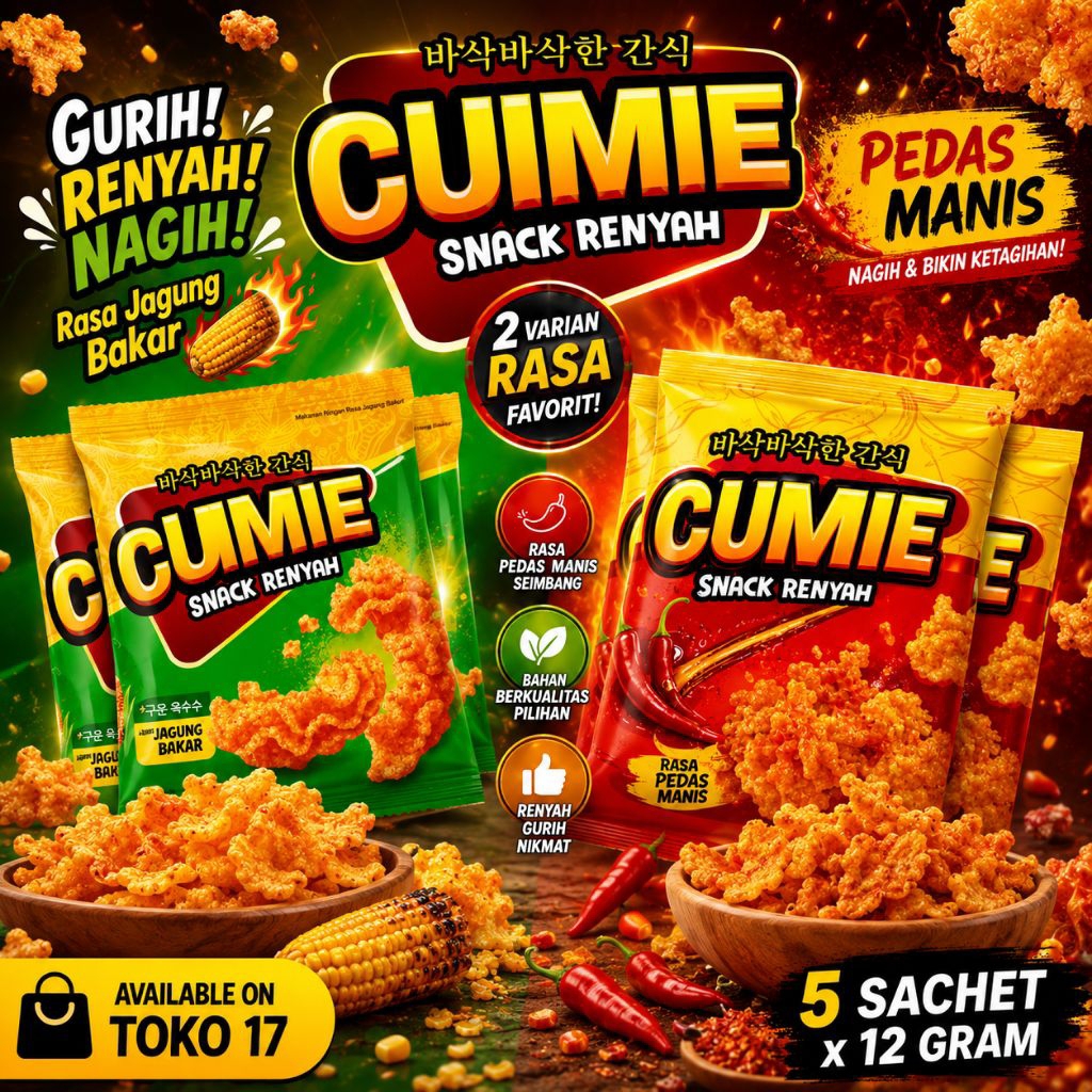 Harga 5 Sachet Cuimie Snack Renyah 12 gram IGR