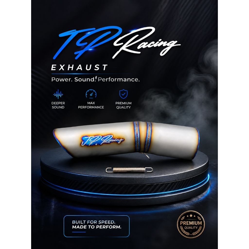 JP Racing Tailpipe Titanium burn