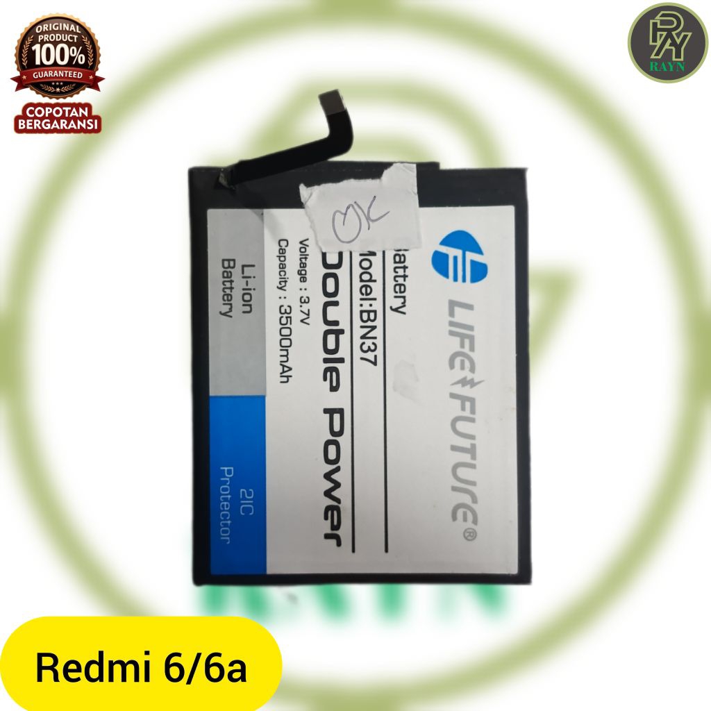 Baterai xiaomi redmi 6 / 6a Life future BN37 normal garansi
